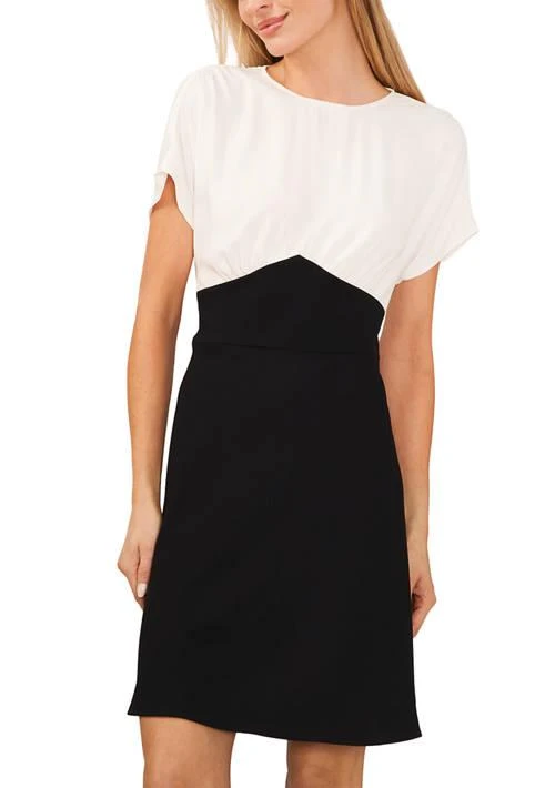 CeCe Womens Short Sleeve 2Fer Dress 3