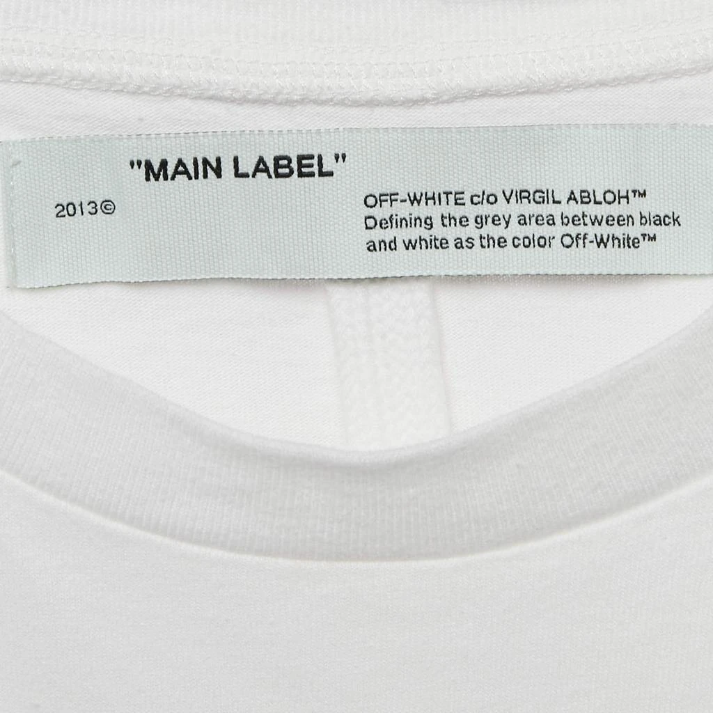 Off-White Off-White Logo Print Cotton Crew Neck T-Shirt L 4
