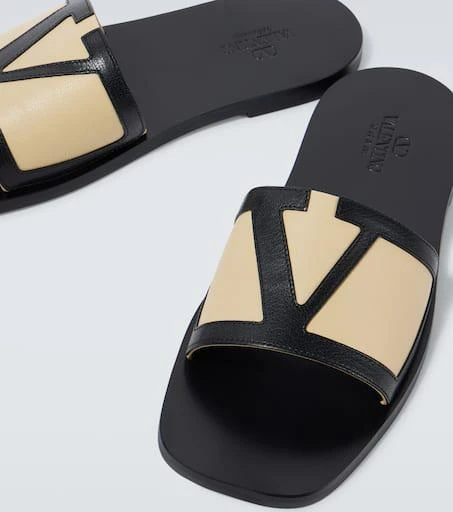 Valentino VLogo leather slides 3