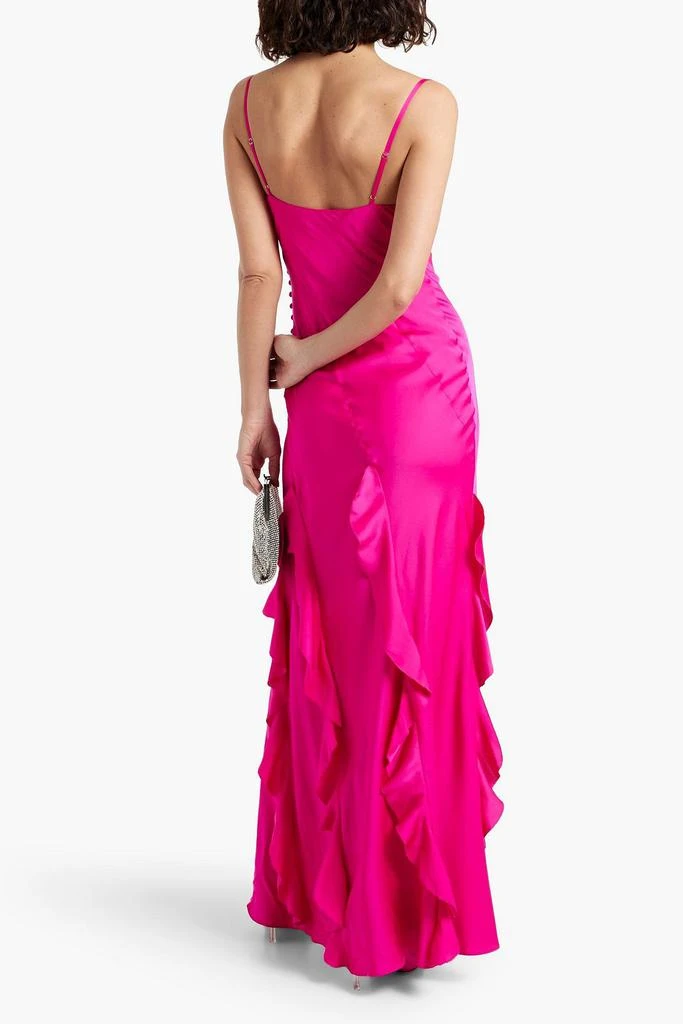 NICHOLAS Ruffled silk-blend satin gown 3