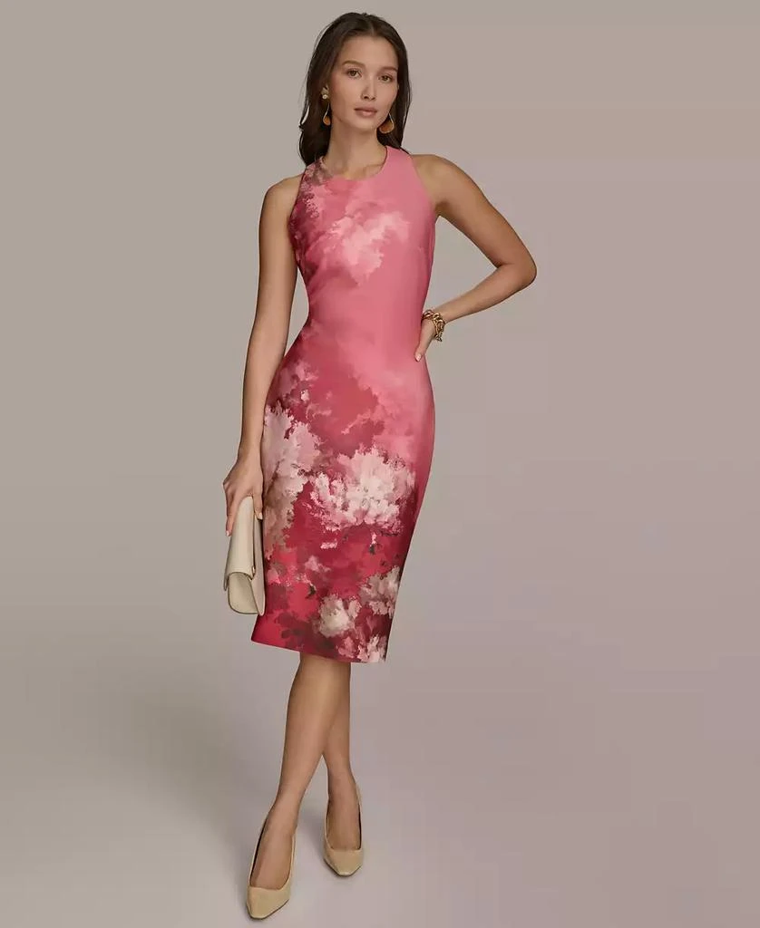 Donna Karan Women's Floral-Print Midi Sheath Dress 1