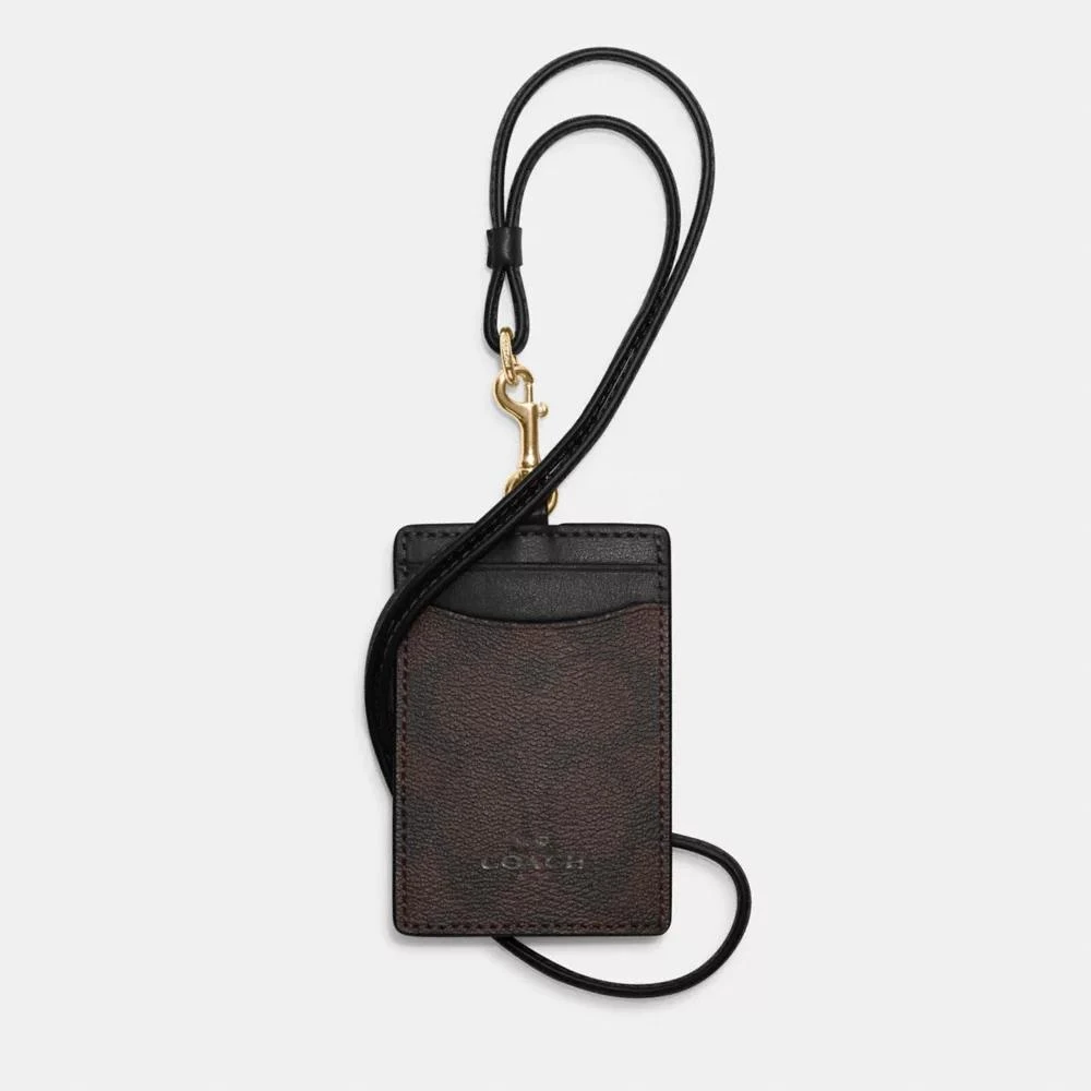 Coach Id Lanyard In Signature Canvas 1
