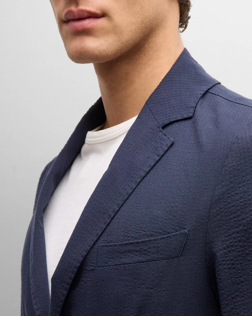 Officine Générale Men's Nehemiah Seersucker Sport Coat 5