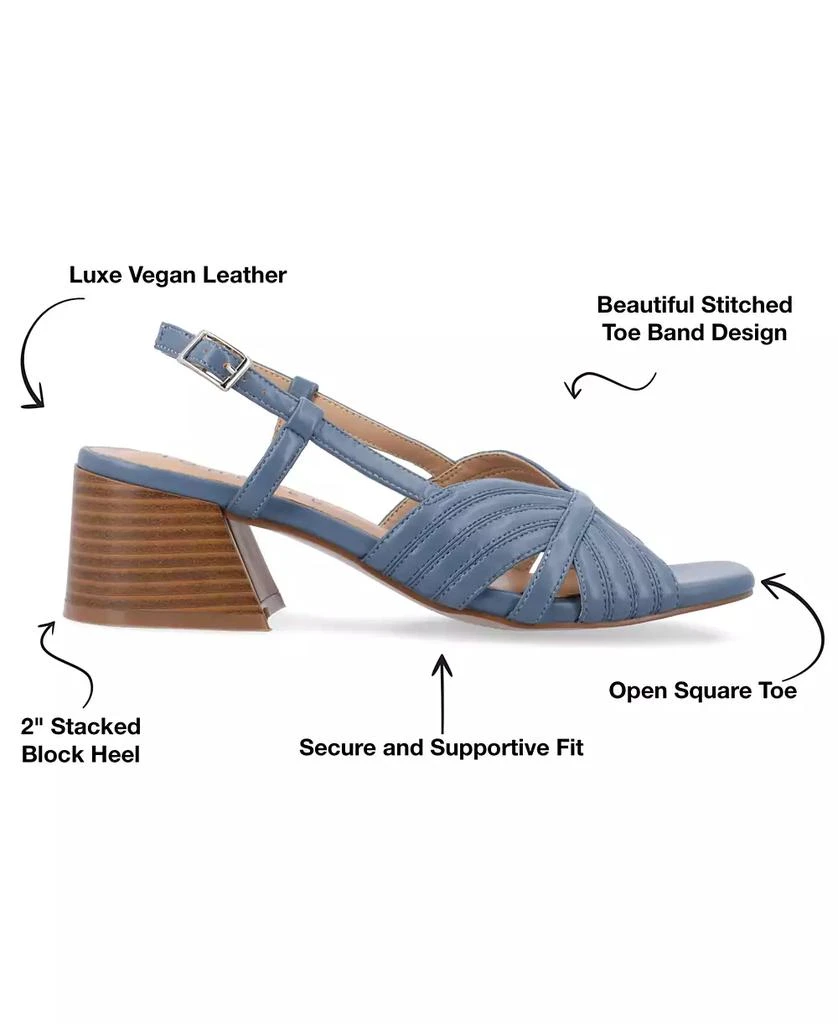 Journee Collection Women's Kirsi Square Toe Sandals 6