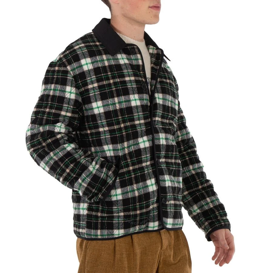 HOLZWEILER Men's Green Mix Gomezi Check Combat Jacket 3