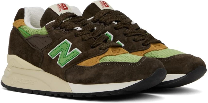 New Balance Brown & Green Made in USA 998 Sneakers 4