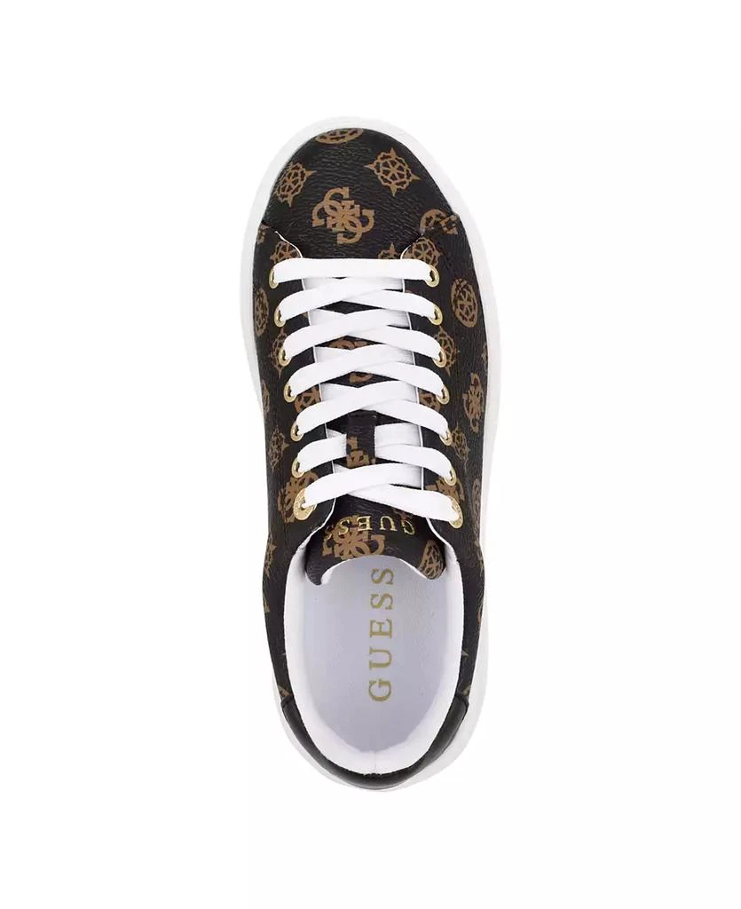 GUESS Women's Denesa Treaded Platform Lace-Up Sneakers 4