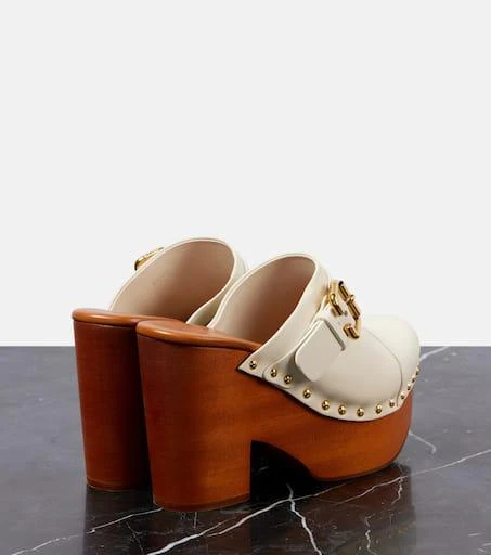 Chloé Jeannette studded leather clogs 3