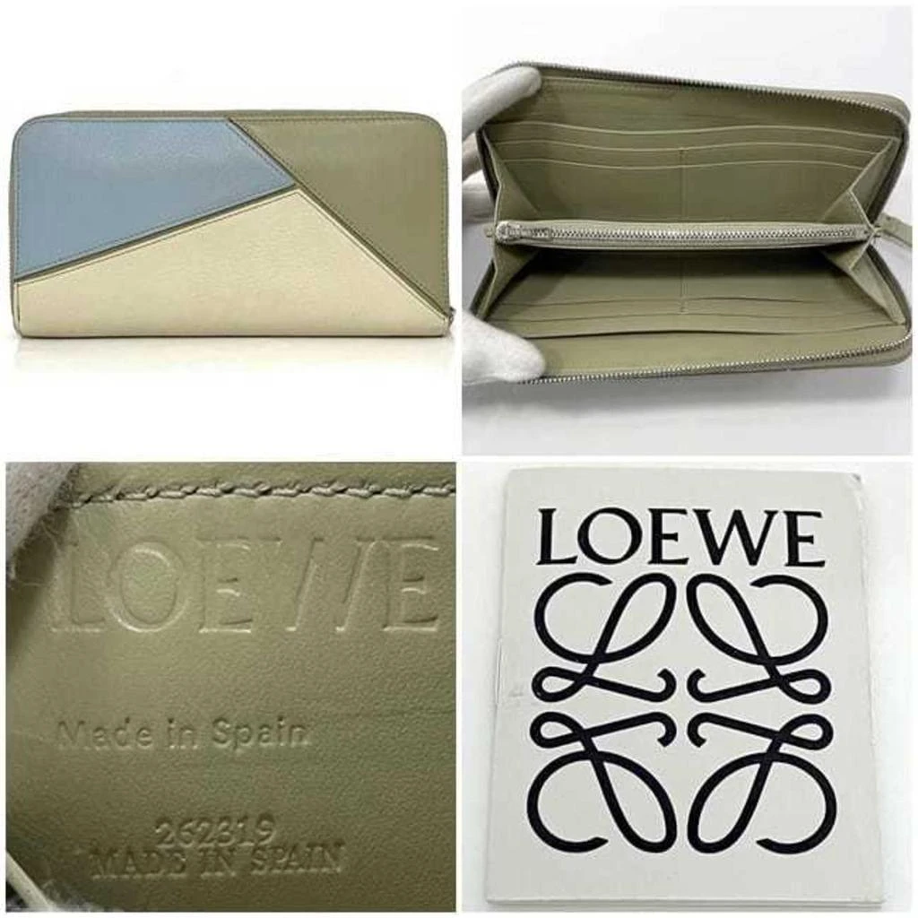 Loewe blue Leather Long Wallet (Bi-Fold) (Pre-Owned) 2