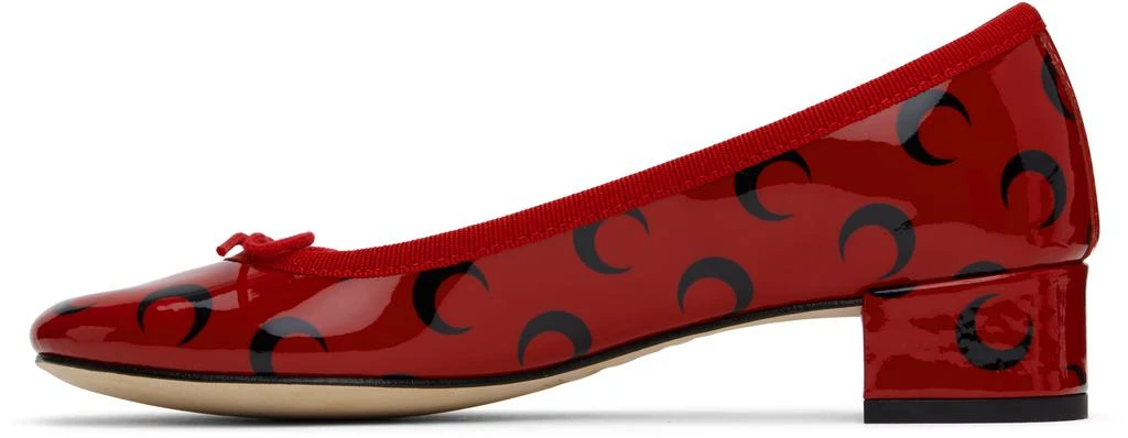 Shop Red & Black Repetto Edition Camille Moon Printed Leather 