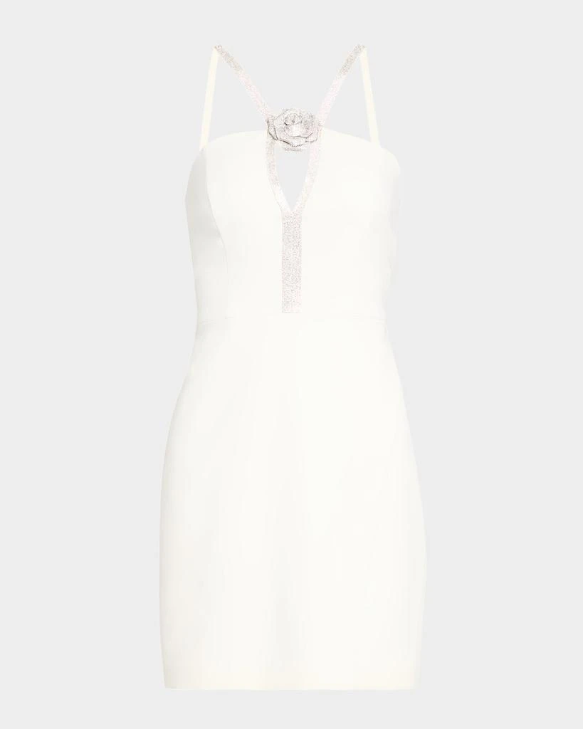 Liv Foster Amara Rhinestone-Trim Halter Mini Dress 1
