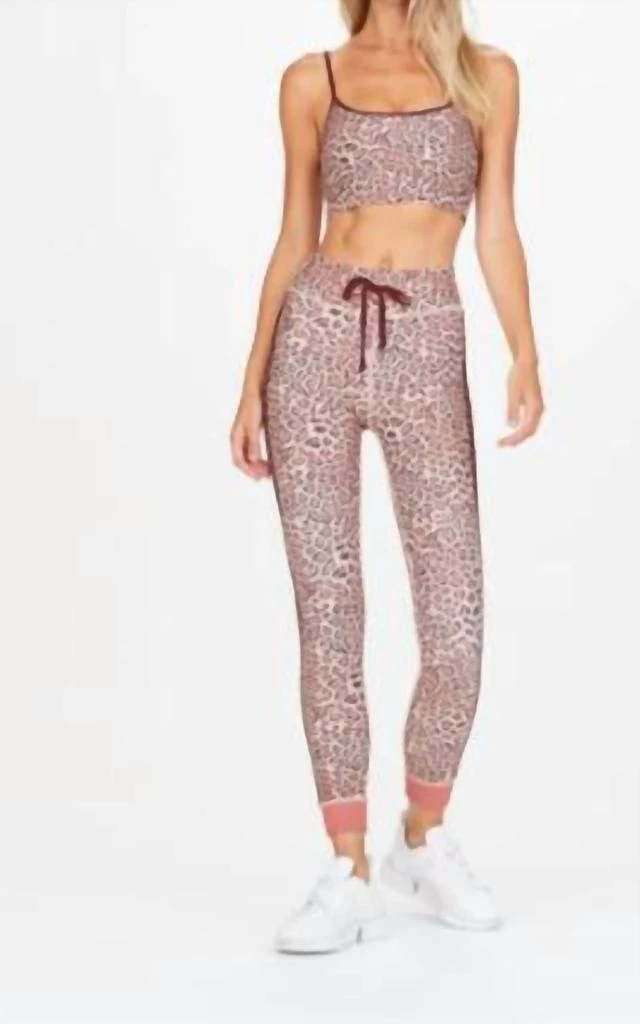The Upside Leopard Midi Legging In Tan 2