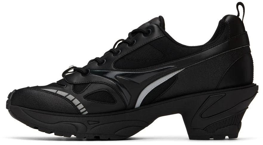 untitlab® Black Lace Ups Flex Heel Sneakers 3