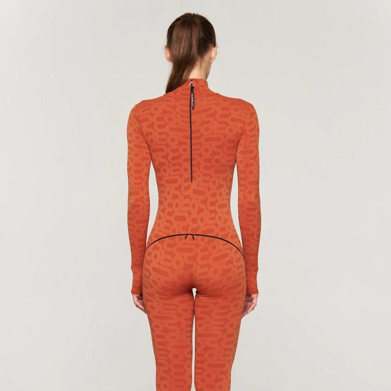 Monosuit Orange Bodysuit Long Sleeve ECO Monoskin 2