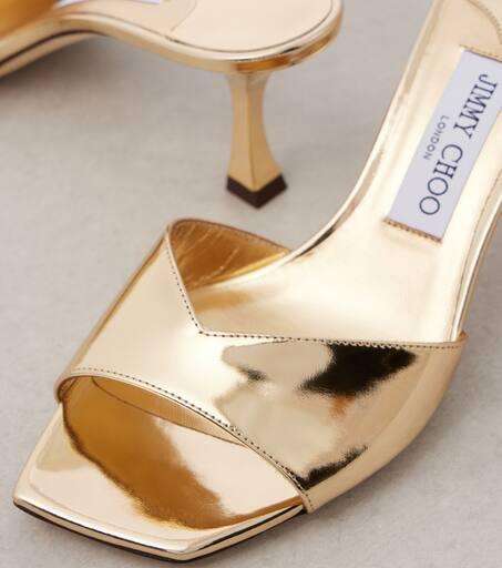 【新品・未使用】JIMMY CHOO ミュール 36.5 Black Patent Leather Sandals | AZIA 110 | Winter 2021