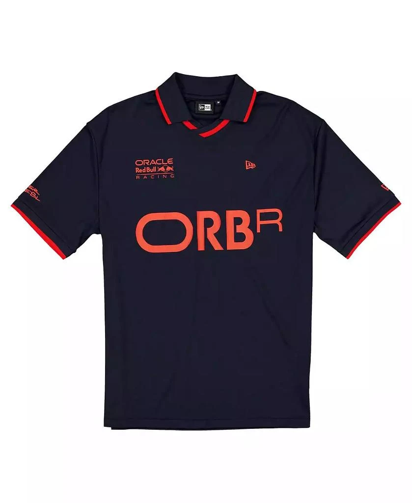 New Era Men's Navy Red Bull Racing Graphic Collared Soccer Shirt 2