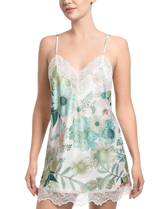 In Bloom Floral Stretch Matte Satin Chemise 1