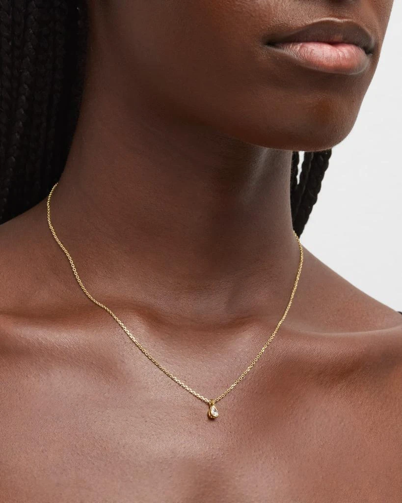 Anita Ko 18K Yellow Gold Pear Diamond Pendant Necklace 2