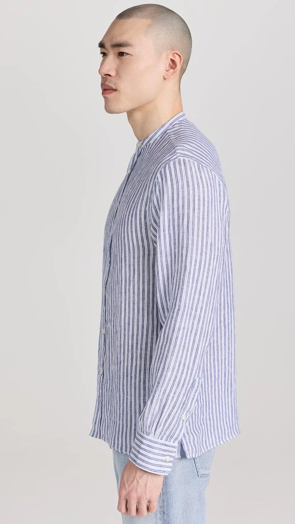 Officine Generale Gaston Linen Stripe Shirt 3