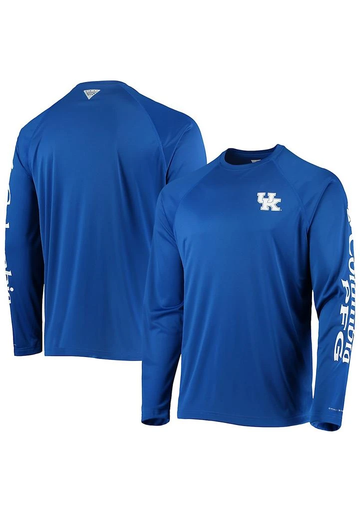 Columbia NCAA Kentucky Wildcats Terminal Tackle Omni-Shade Raglan Long Sleeve T-Shirt