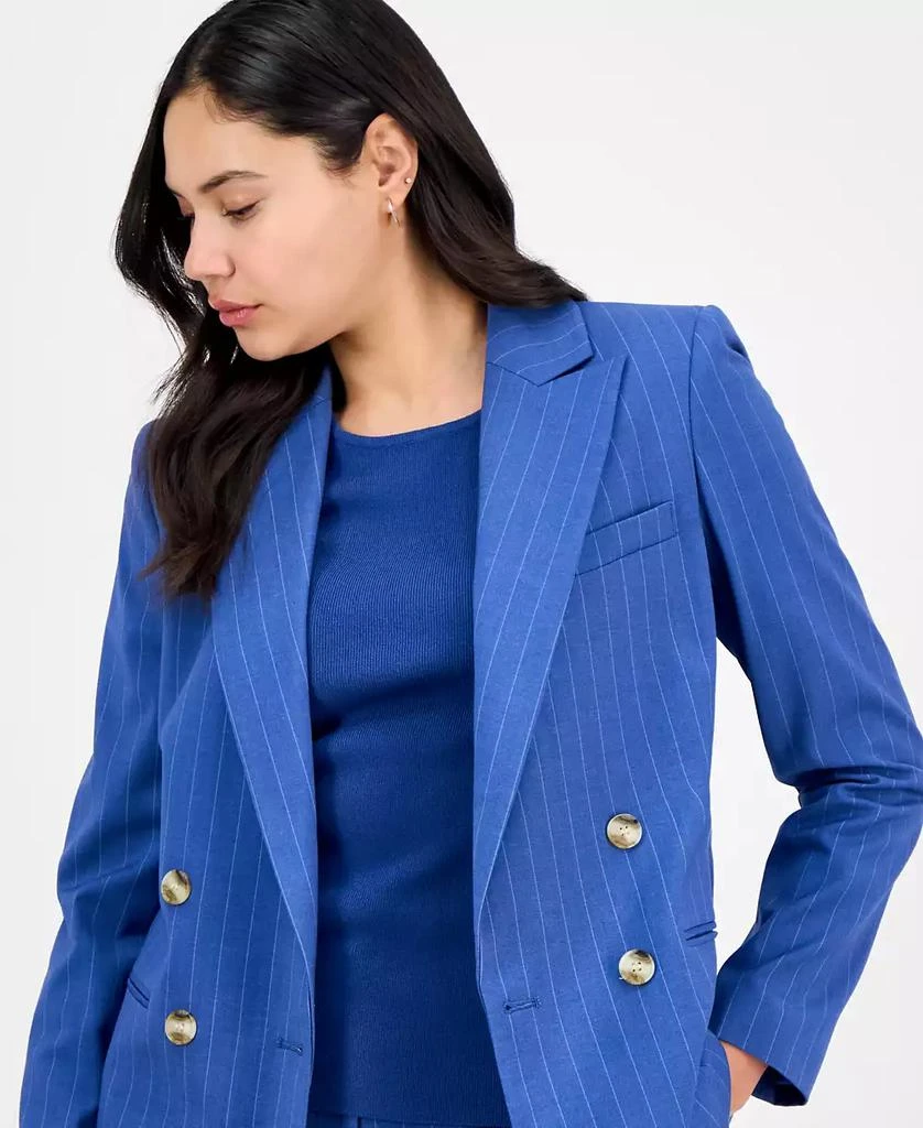 Tahari Women's Pinstripe Double-Breasted Jacket 3