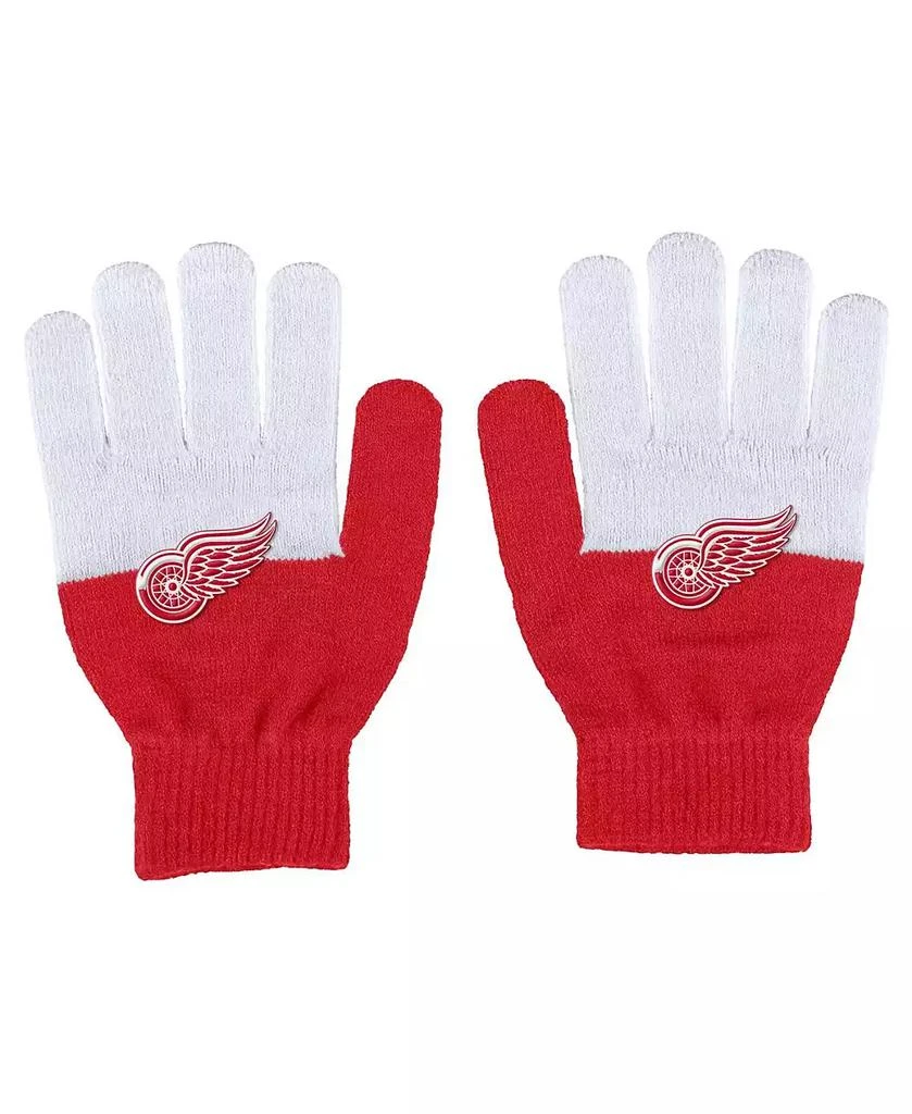 WEAR by Erin Andrews Women's Detroit Red Wings Color-Block Gloves 1
