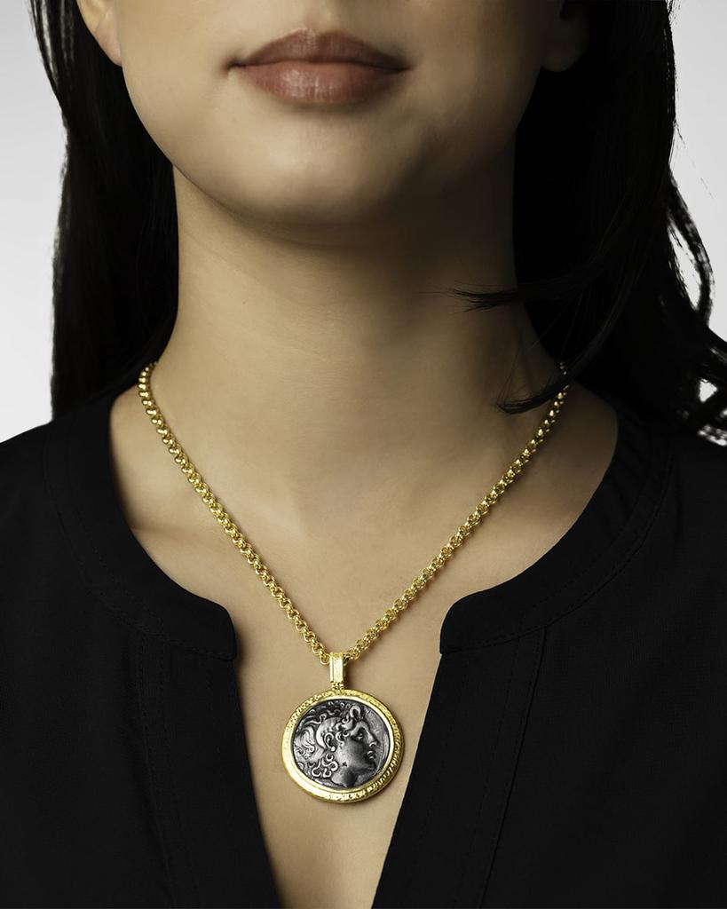 Jorge Adeler Men's 18K Yellow Gold Alexander The Great Coin Pendant