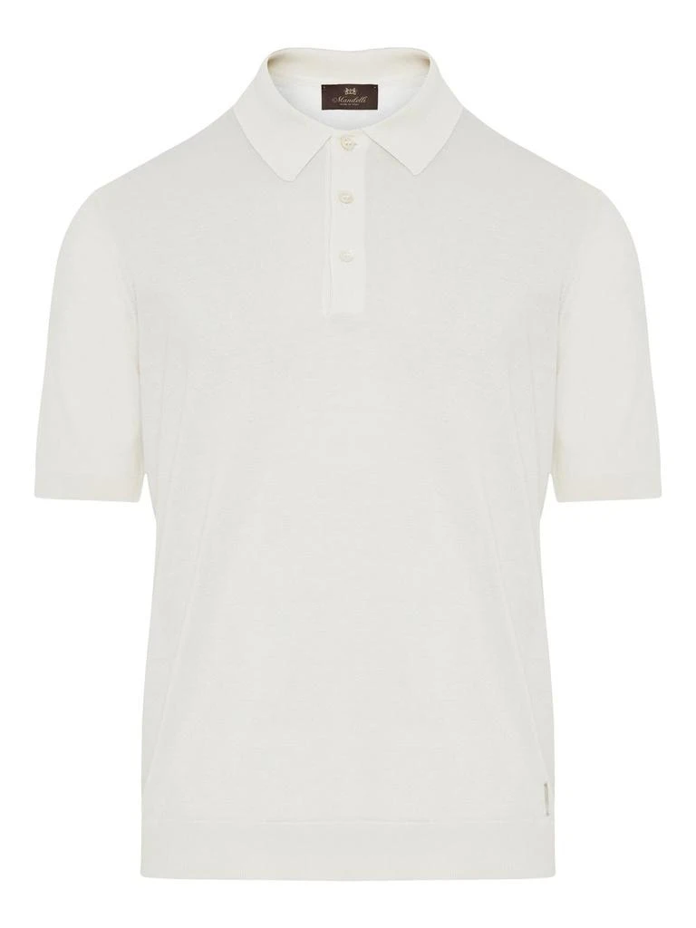 Enrico Mandelli Enrico Mandelli Logo Plaque Knitted Polo Shirt 1