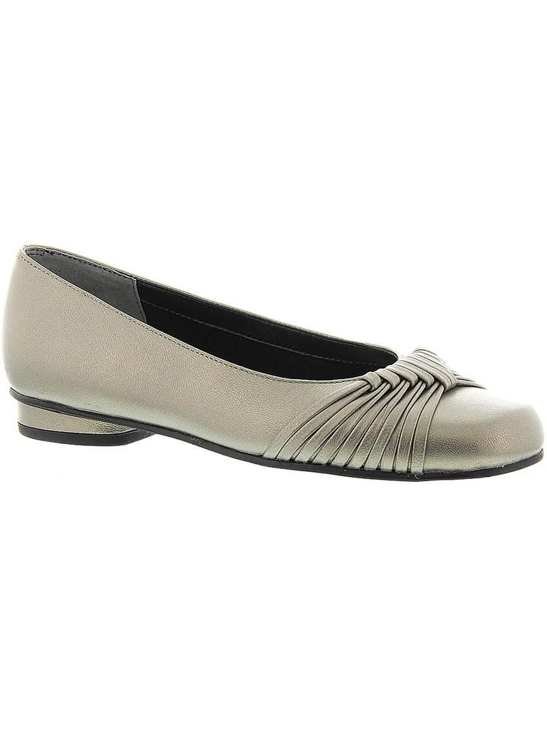 Mark Lemp Classics by Walking Cradles Marlene Womens Stacked Heel Round Toe Ballet Flats 1