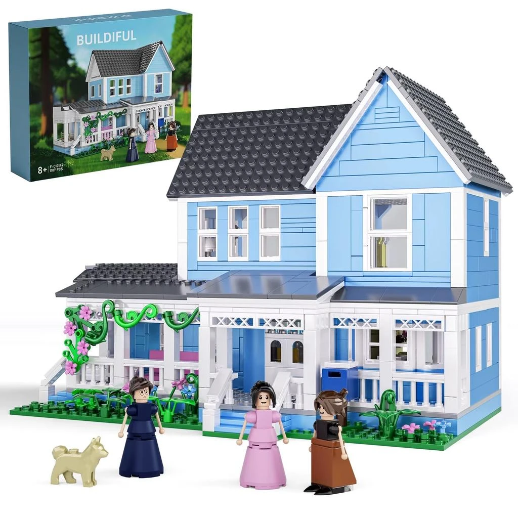 NONE Lorelai Girls Movie Palace Building Block Set - 1107 Pieces Creative Playhouse Model for Children