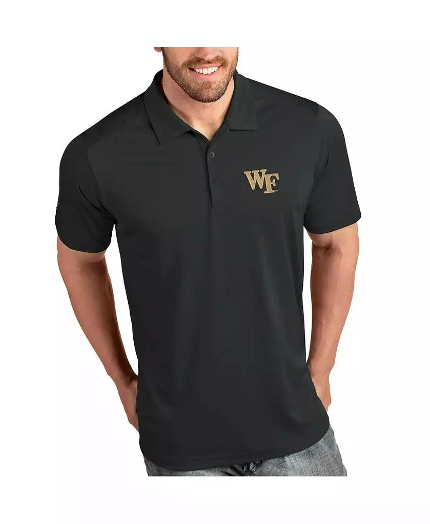 Antigua Men's Charcoal Wake Forest Demon Deacons Tribute Polo 1