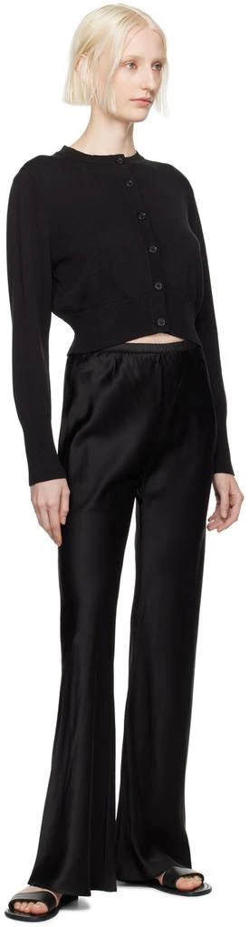 Silk Laundry Black Bias-Cut Lounge Pants 4