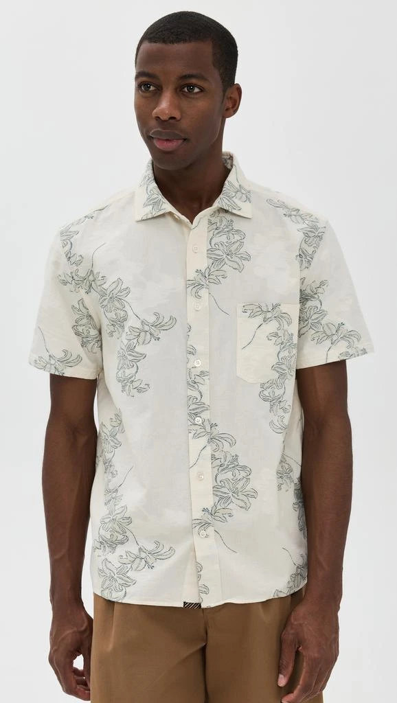 Billy Reid Watercolor Jacquard Treme Shirt 6