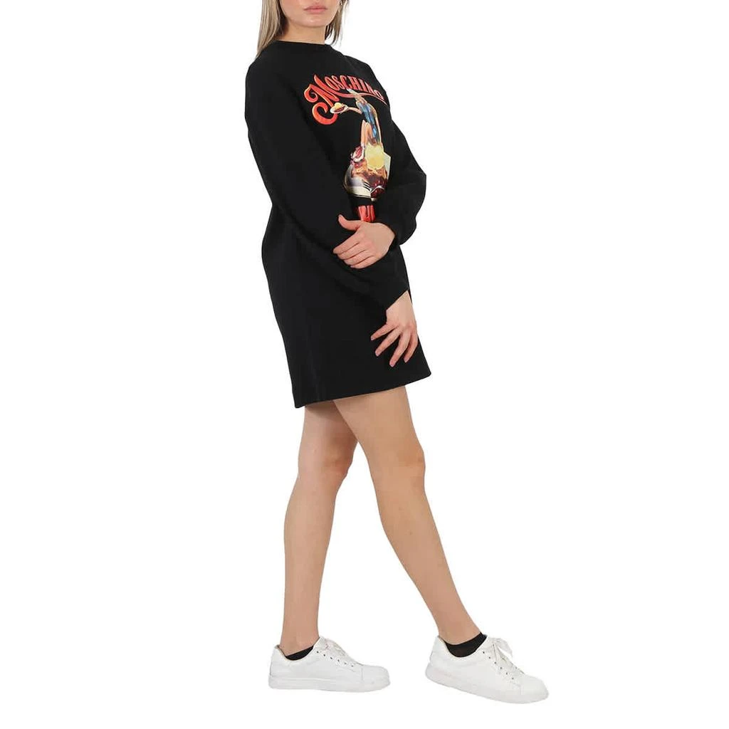 Moschino Black Cherry Pie Print Long-Sleeve Jumper Dress 2