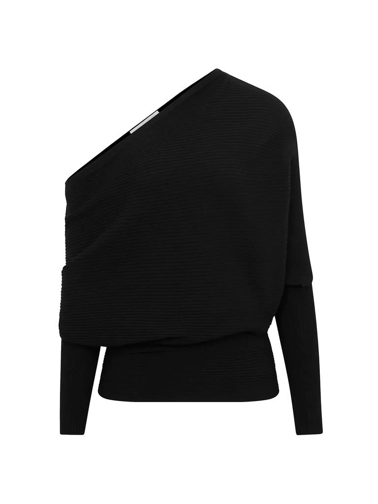 REISS Lorna Ribbed One-Shoulder Sweater 1