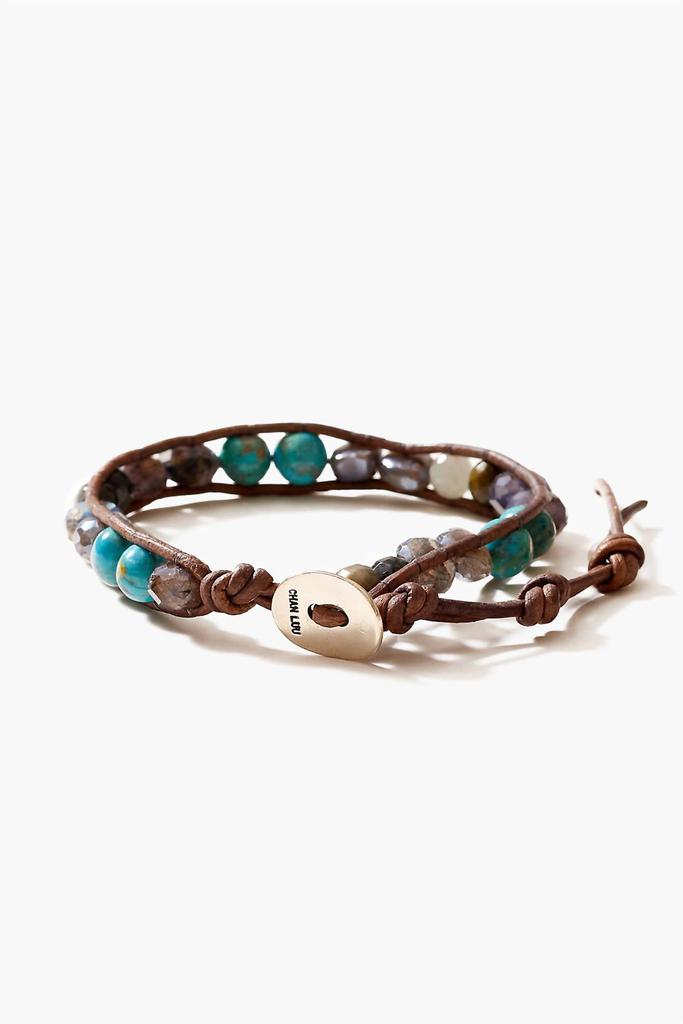Chan Luu Single Wrap Bracelet In Blue Mix