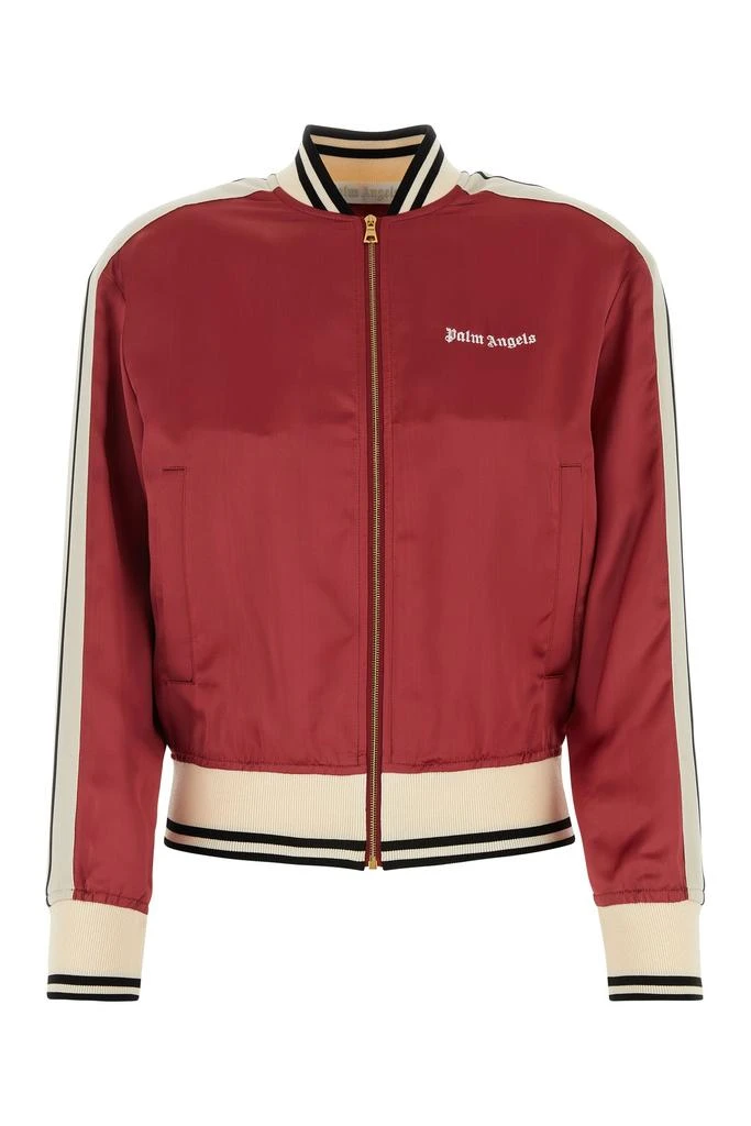 Palm Angels Tiziano red viscose bomber jacket