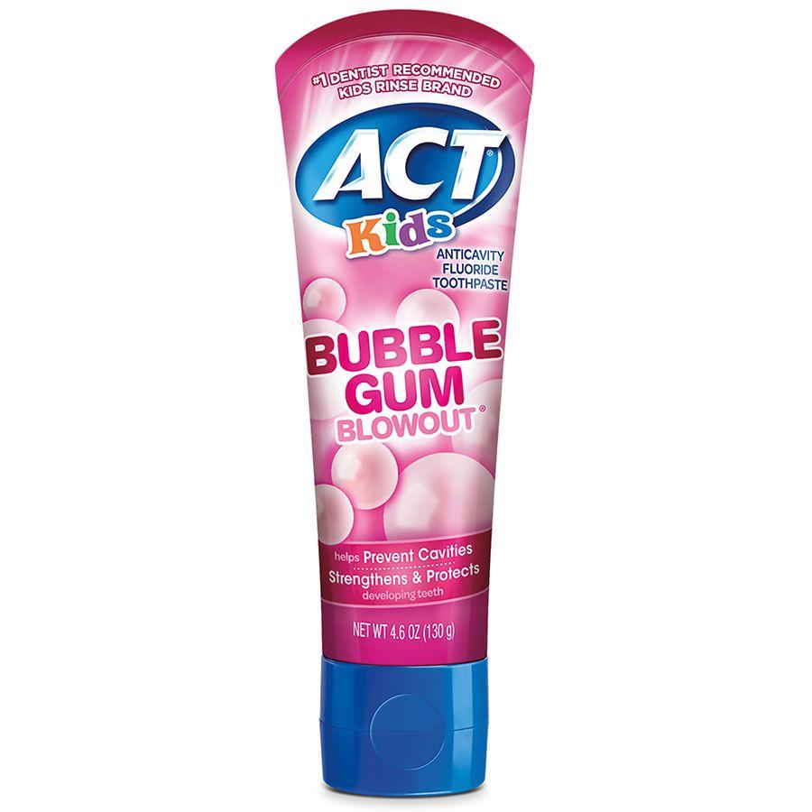 ACT Kids Anticavity Fluoride Toothpaste Bubble Gum Blowout