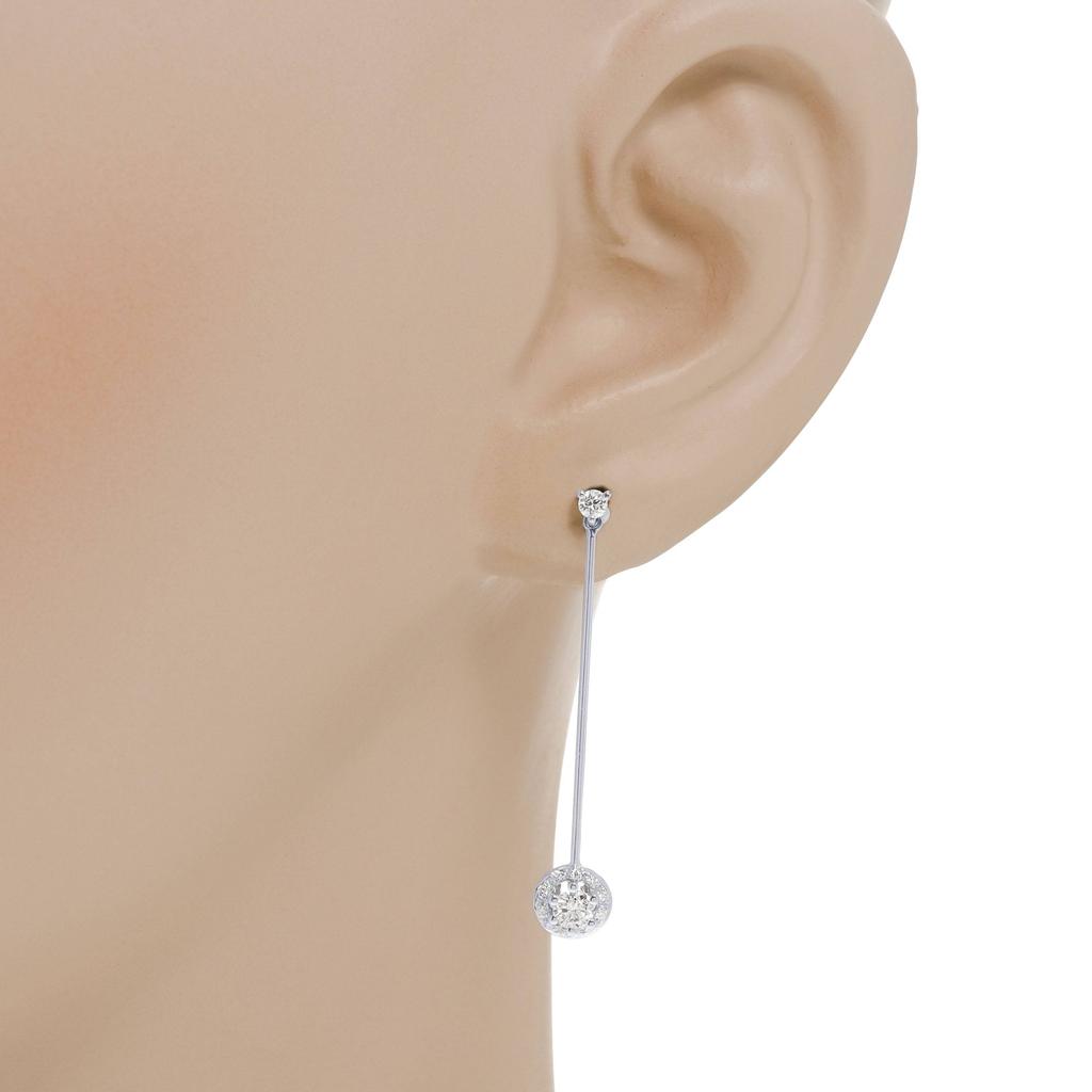 Damiani Damiani Minou 18K White Gold, Diamond Drop Earrings