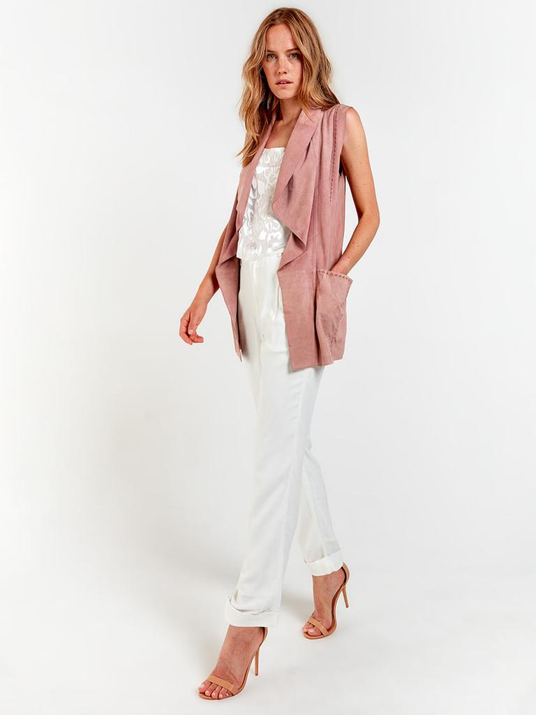 AS by DF Moonlight Suede Drape Vest