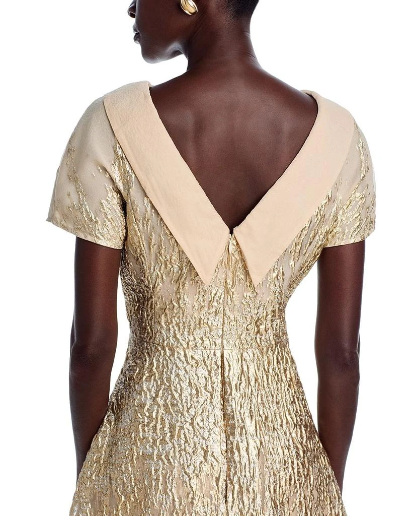 Teri Jon Metallic Organza Gown 6