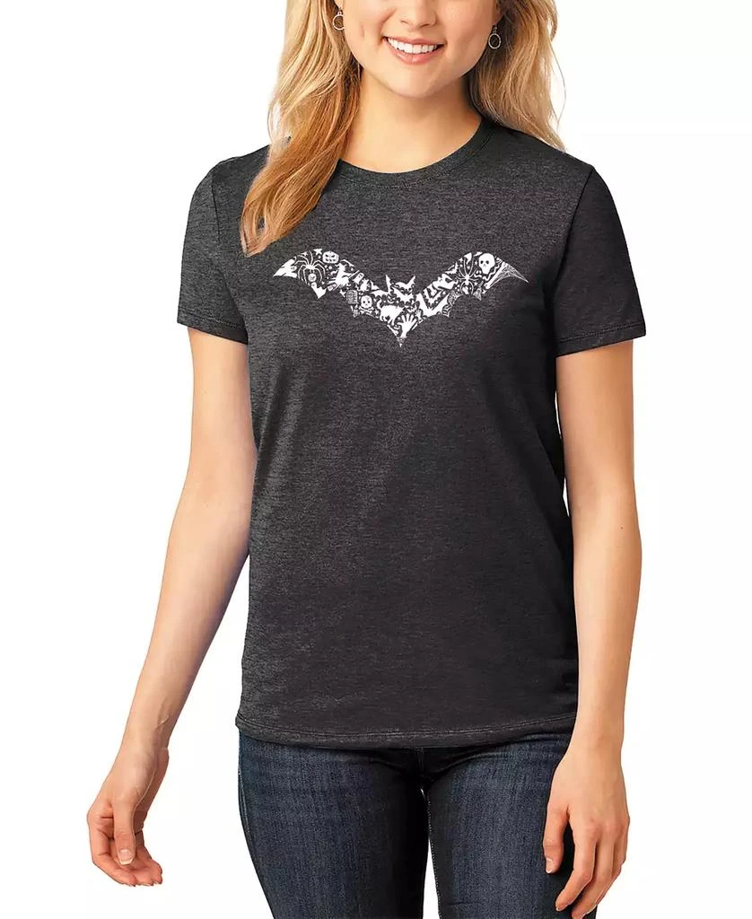 LA Pop Art Women's Bat Pics Premium Blend Art T-Shirt 1