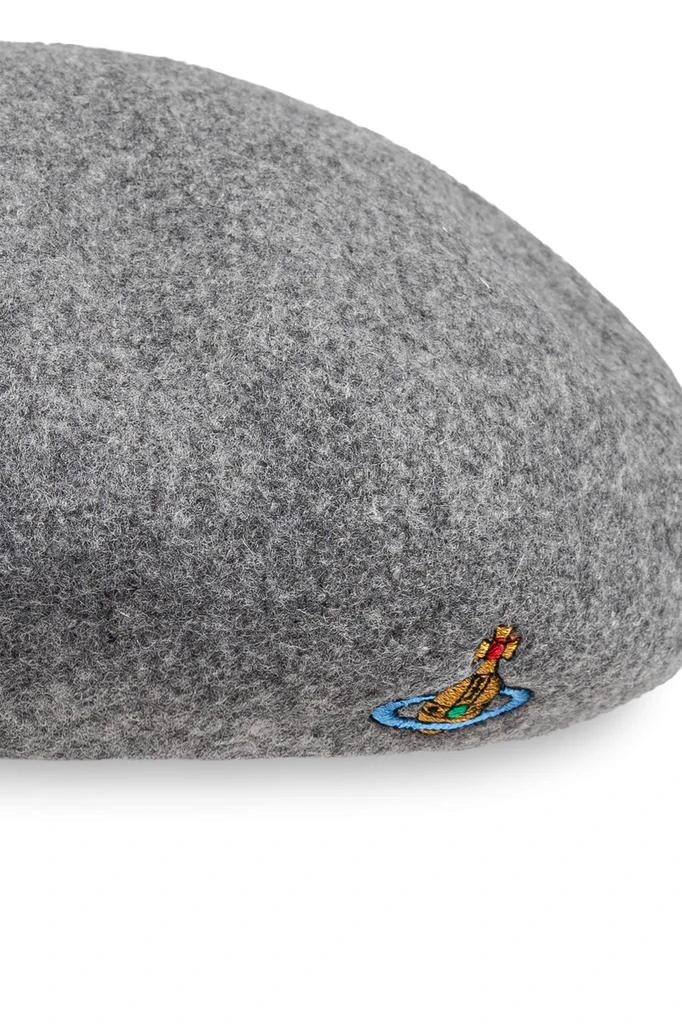 Vivienne Westwood Blue, Gray, Black Wool Beret Gray Basque Wool Beret by Vivienne Westwood on Sale main image 3