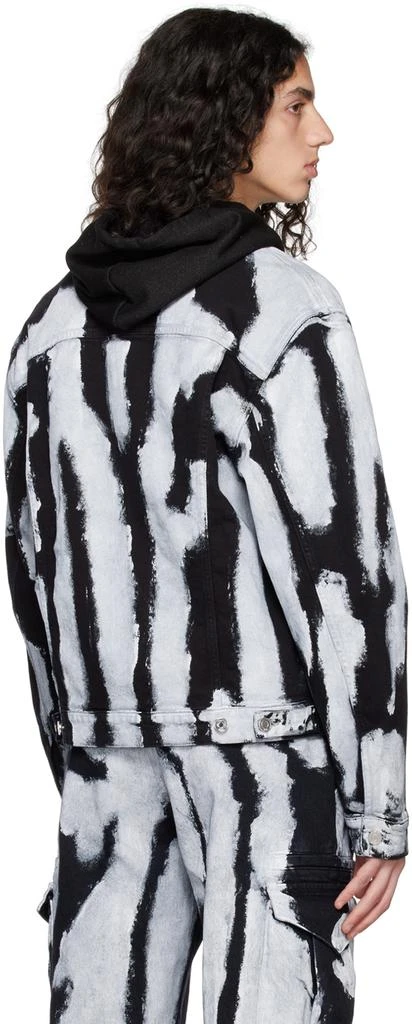 RTA Black & White Elmer Denim Jacket 3