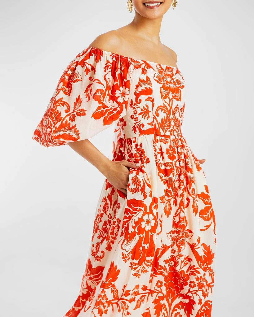 Mestiza New York Delphine Floral-Print Cotton Midi Dress 4