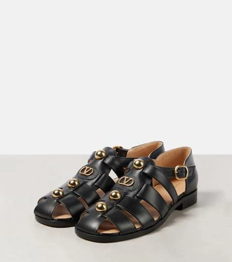 Valentino VLogo Signature leather fisherman sandals 4