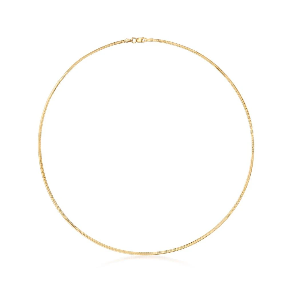 Ross-Simons Italian 2mm 18kt Gold Over Sterling Omega Necklace 1