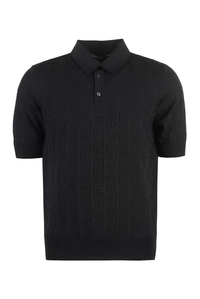 Dolce & Gabbana Dolce & Gabbana Jacquard Logo Polo Shirt