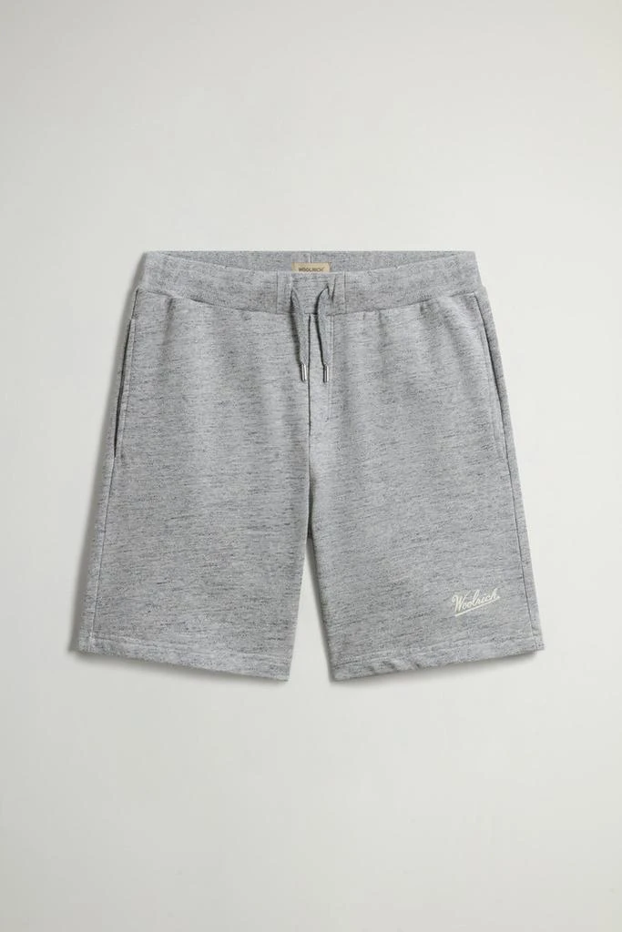 Woolrich Shorts in Pure Cotton Mouliné Fleece - Men - Blue 4