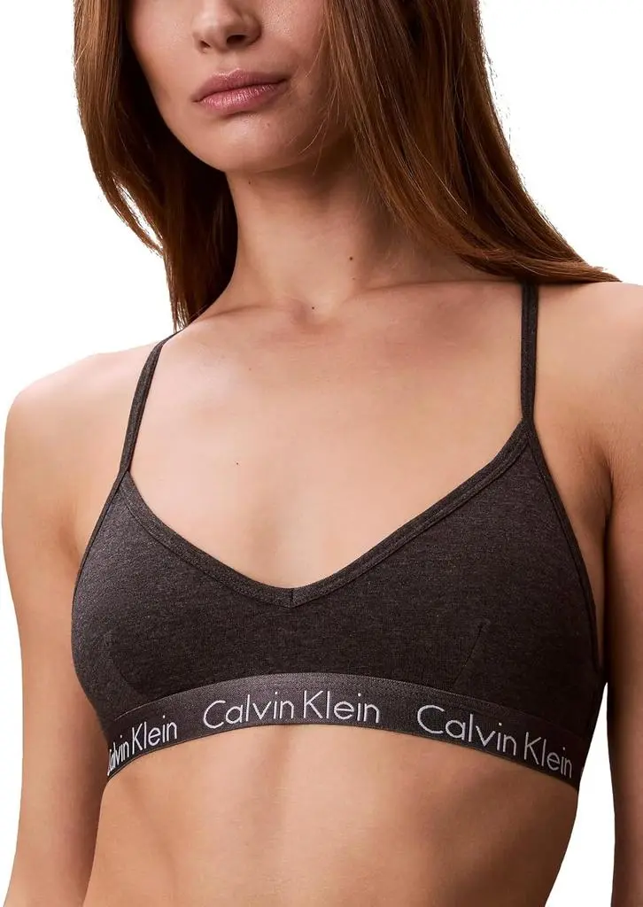 Calvin Klein Women's Motive Cotton Lightly Lined Bralette Bra
